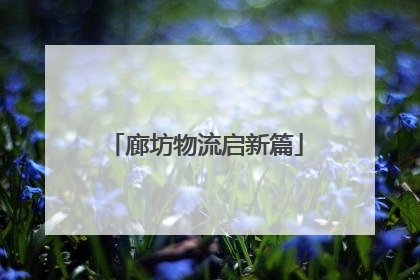 廊坊物流启新篇